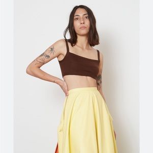 Sandy Liang Jeep Bralette Cocoa Large